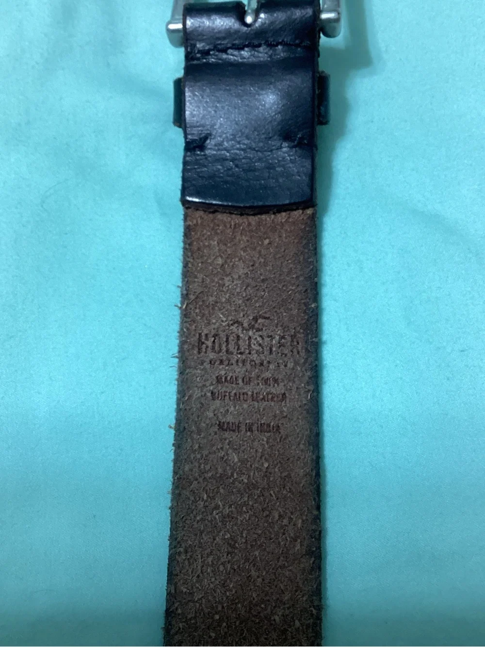 Hollister Dark Brown Ladies Buffalo Leather OS Adjustable Belt
